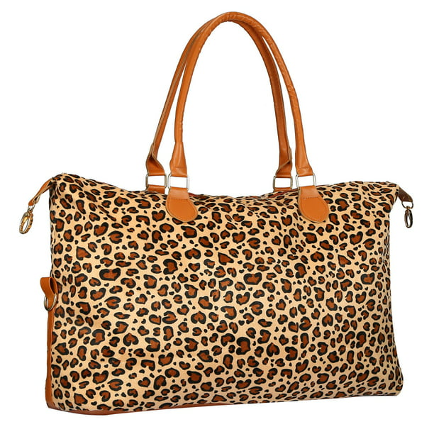 Duffel Leopard Weekender Bag For Women Travel Cheetah Weekend Bag Overnight Bag 